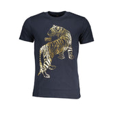Cavalli Class Blue Cotton T-Shirt -   -  Cavalli Class.